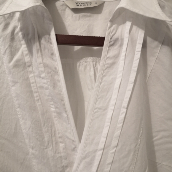 3/$20 Woolworths white cotton top - Picture 5 of 14